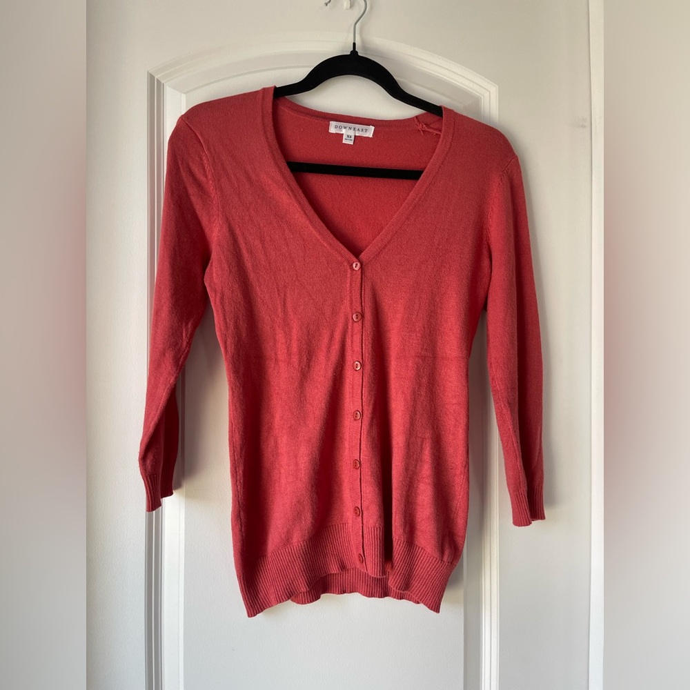 Downeast pink/red cardigan
